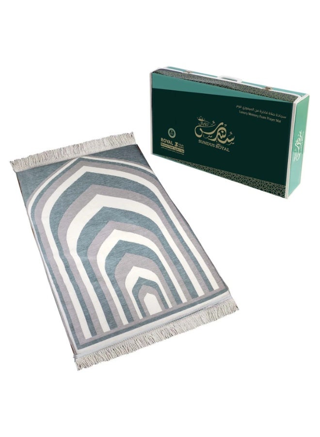 Sundus Royal Turkish Prayer Mat with 3-Layer Memory Foam – Luxury Islamic Prayer Rug for Knee & Joint Support, Extra Soft & Stable, Ideal for Home & Mosque Use (120 × 70 cm) - Image 1